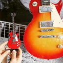 Miniatura Mini Music de Guitarra Les Paul Vermelha / Dourada - Escala 1:4 - 25CM