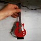 Miniatura Mini Music de Guitarra Les Paul Vermelha / Dourada - Escala 1:4 - 25CM