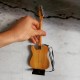 Miniatura Guitarra Telecaster Natural - Escala 1:4 - 25cm / Com Correia e Blister