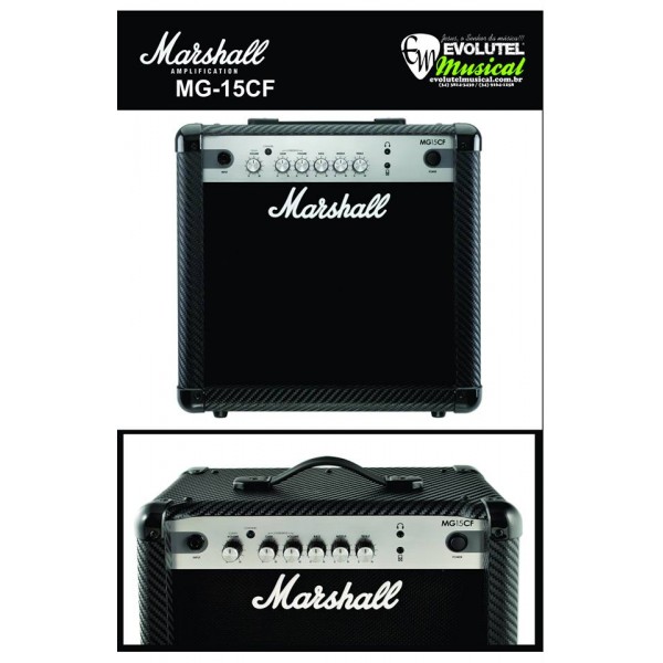 Amplificador (combo) Marshall MG-15CF CARBON FIBER - 15 watts