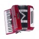 ACORDEON (SANFONA) MICHAEL ACM8007PRD DE 80 BAIXOS –VERMELHO PEROLADO
