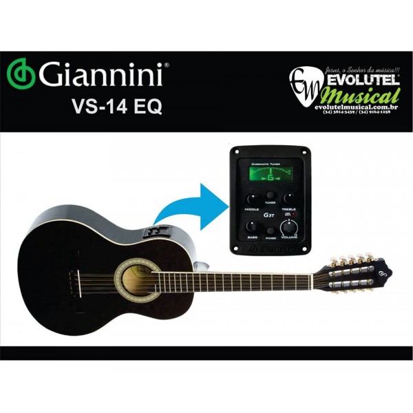 Viola Giannini VS-14 EQ BK - Eletroacústica