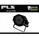 Projetor PLS PAR 64 LED 36 leds  RGB (Vermelho, verde, azul)