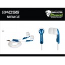 Fone In Ear Koss Mirage Blue (Azul)
