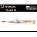 Saxofone Soprano Michael WSSM49 BB Dual Gold DUPLO DOURADO E NIQUELADAS