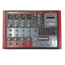 Mesa de Som, Mixer Soundvoice MC-6 EUX - com equazlizador e toca pen drive