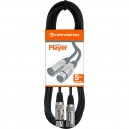 Cabo HAYONIK para Microfone XLR(F) X XLR 5m PLAYER Preto 