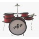 Bateria Infantil Luen Pop Vermelho / Lançamento / Tambores em metal alumisteel 