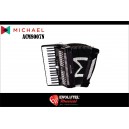 Acordeon Michael ACM8007N SPB / 80 Baixos / Preto Sólido