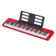 Teclado Arranjador Casio CT-S200 / 5 oitavas / Vermelho