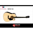 Violão elétrico Michael folk cutaway VMF361 NA – cordas de aço – natural