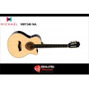 Violão Michael mini jumbo VMY340 NA – cordas de nylon - natural - elétrico com afinador