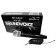 Microfone Sem Fio Soundvoice MM-113SF / Receptor recarregável / Para celular, notebook (lives, reportagens...)