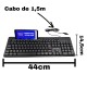 Teclado Multilaser TC262 Multimídia Office USB Preto com Apoio para Smartphone 