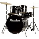 Bateria Premium DX-720 BK Bumbo 20" (preta) / Completa (pratos, banco, ferragens, peles clear e porosa)