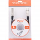 Cabo HAYONIK para Microfone XLR(F) X XLR 10m PLAYER Preto 