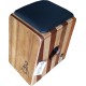 Cajon Allê CAJ002 Inclinado Natural Marchetado Elétrico / Assento Acolchoado