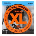 Cordas D'Addario Guitarra  EXL110-B+PL010 0.010 / calibre 0.010″/0.046″/ Níquel