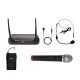 Microfone Lexsen LM-258U Kit Duplo Analógico/ Bastão de mão + Lapela ou headset/ FORA DO 4G