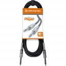 Cabo HAYONIK para Instrumentos P10 X P10 Mono 10m PLAYER Preto