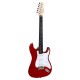 Guitarra Elétrica Giannini G-100 Translucent Red com escudo White (TR/WH) Vermelha brilhante