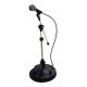 Miniatura Mini Music Microfone Com Fio Com Pedestal / 21 cm / Escala 1:4