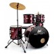 Bateria Turbo New Action 20 / Vermelha Sparkle / Bumbo 20" / Banco / pratos / ferragens