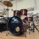 Bateria Turbo New Action 20 / Vermelha Sparkle / Bumbo 20" / Banco / pratos / ferragens