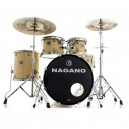 Bateria Nagano Garage Rock NTC  Kit de Ferragens completo + Kit de Pratos Brass / 22"/ Natural Brilhante