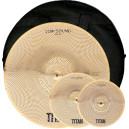 Kit Pratos TITAN Kit TNLK123 Low Sound / Liga Brass / 14" 16" 20" + Bag / Furado (baixo volume)