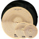 Kit Pratos TITAN Kit TNLK123 Low Sound / Liga Brass / 14" 16" 20" + Bag / Furado (baixo volume)
