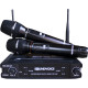 Microfone Sem Fio Soundvoice Duplo MM-320 / Digital / 16 canais de frequencia / Recarrega na base