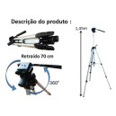 Tripé Para Câmera DSLR RJ Até 1,6 metros / Com Nível