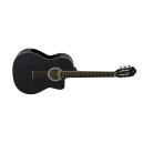 Violão Vogga VCE-300 BK (Preto) Semi-Flat Com Cutaway / Elétrico com Afinador