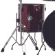 Bateria VOGGA Urban VPD120 WR (Vinho) - Bumbo 20" / Completa (banco, pratos, ferragens+Pratos)