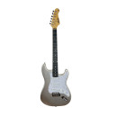 Guitarra Malibu Tipo Strato EG22 Prata Met&aacute;lico (Silver) - SSS