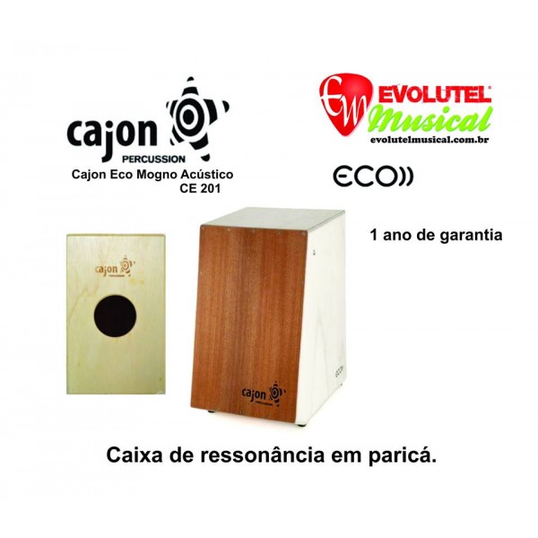 Cajon Eco Mogno Acústico CE201