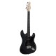 Guitarra Elétrica Giannini G-102 Black com escudo Black (SBK/BK) Preto fosco