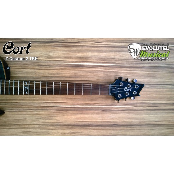 ギター Cort guitars Z-Custom 2 EMG81/85 Cort Zenox Series Z-CUSTOM2 TBK Trans Black (2017) - Guitar